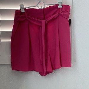 Free Press Pink Belted Shorts, Size Large, NWT